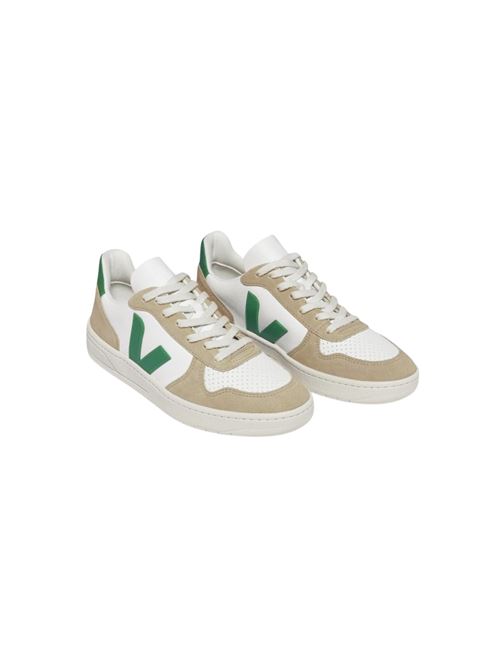 SNEAKERS VEJA UOMO V-10 VEJA | VX0503146BWHITE EMERAUDE SAHARA